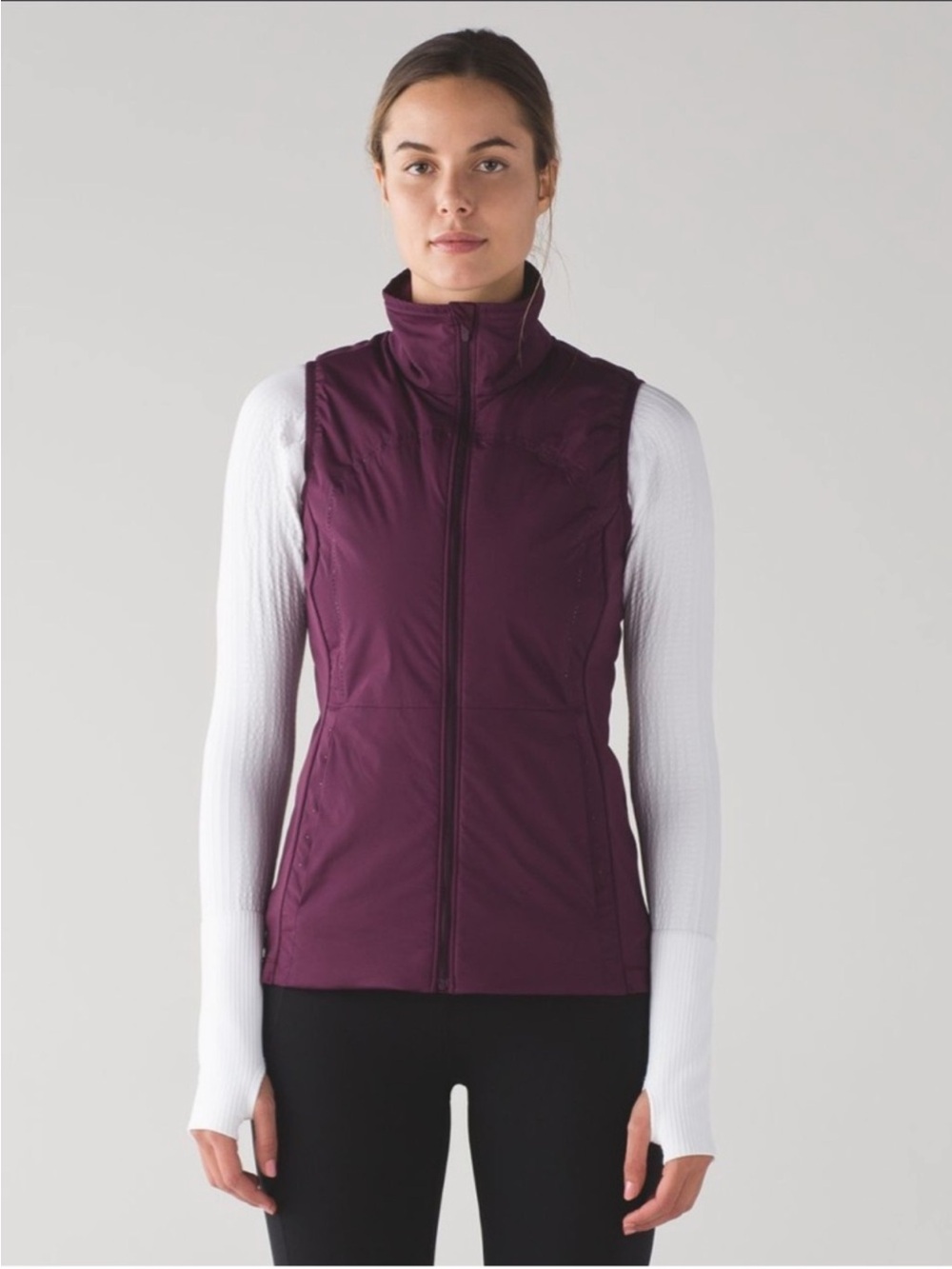 Lululemon Run For Cold Vest Plum Purple size 6